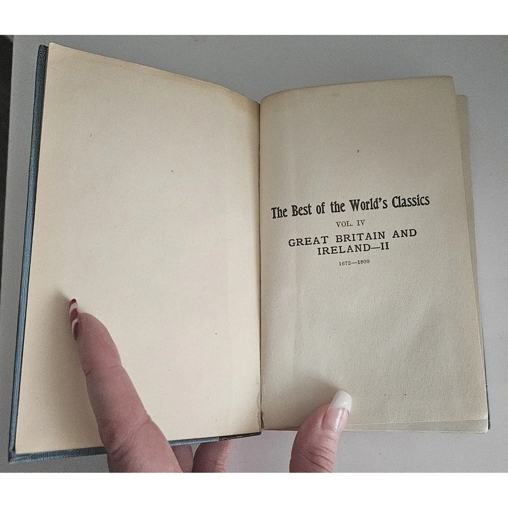 1909 IV the Best of the World's Classics Great Britain and Ireland II Book